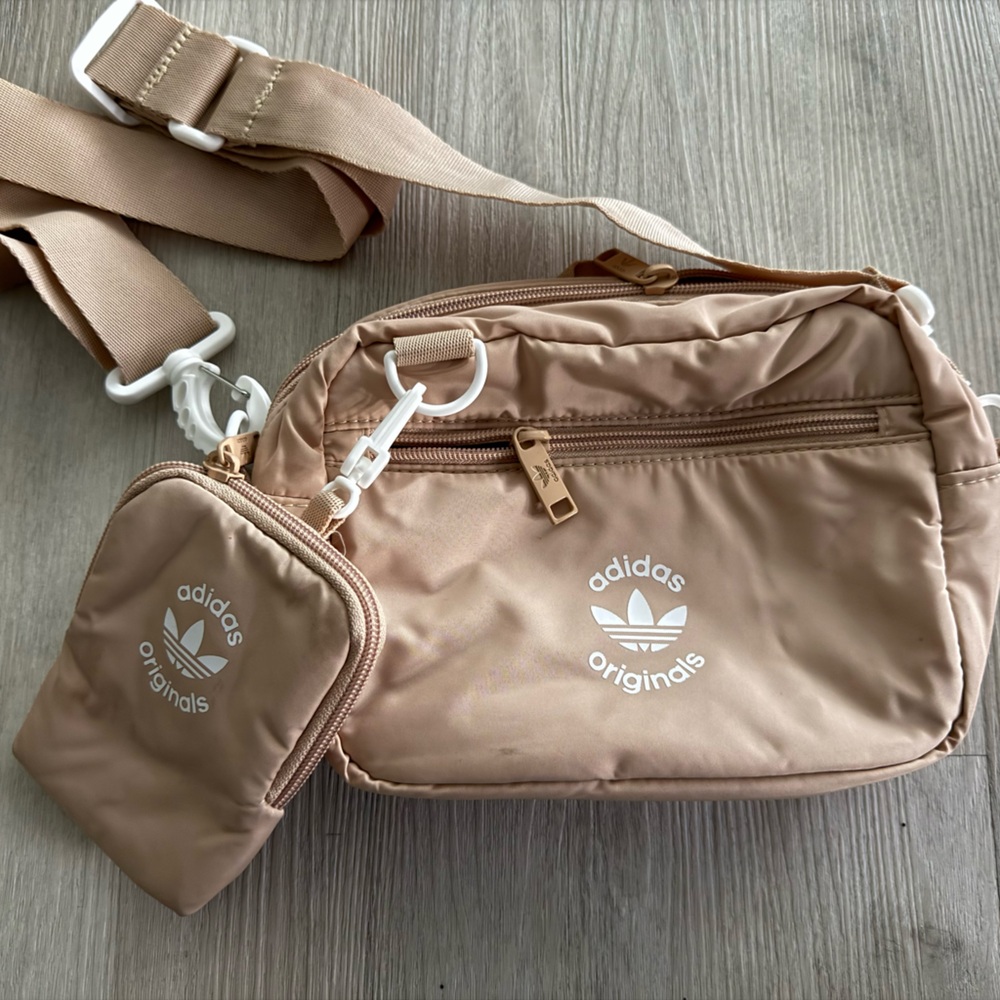 adidas Originals Beige/Tan Crossbody Belt Bag with Removable Pouch